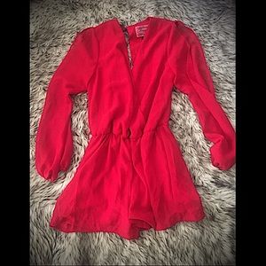 Pompous Girly red romper